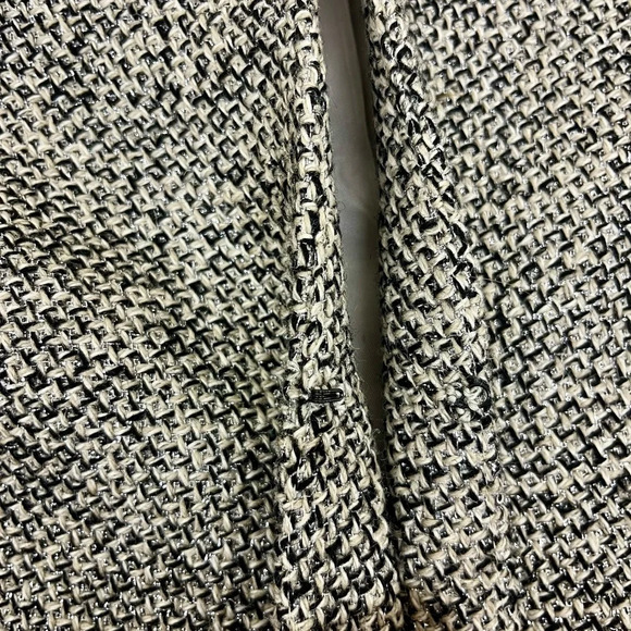 Brooks Brothers Woven in Italy Silver/Black/Grey Wool Tweed Blazer Size 10 - Picture 7 of 11